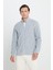 Erkek Gri Anti-pilling Tüylenme Yapmayan Standart Fit Normal Kesim Dik Yaka Sweatshirt Polar Ceket 1