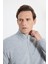 Erkek Gri Anti-pilling Tüylenme Yapmayan Standart Fit Normal Kesim Dik Yaka Sweatshirt Polar Ceket 4