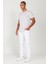 Erkek Lila Slim Fit Dar Kesim %100 Pamuk Bisiklet Yaka Tişört 1