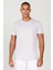 Erkek Lila Slim Fit Dar Kesim %100 Pamuk Bisiklet Yaka Tişört 2