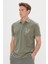 ALTINYILDIZ CLASSICS Erkek Haki Slim Fit Dar Kesim %100 Pamuk Baskılı Polo Yaka Tişört 2