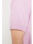Erkek Lila Slim Fit Dar Kesim Gizli Düğme Yaka Kısa Kollu Gömlek 4