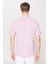 Erkek Lila Slim Fit Dar Kesim Gizli Düğme Yaka Kısa Kollu Gömlek 5