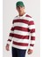 AC&Co / Altınyıldız Classics Erkek Ekru-bordo Standart Fit Normal Kesim Içi Polarlı 3 Iplik Polo Yaka Pamuklu Sweatshirt 6