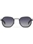 Ds 2361 C3 Geometrik Mat Siyah Unisex Güneş Gözlüğü 2