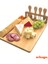 5 Parça Bambu Peynir Sunum Tahtası ve Çatal - Spatula -Mini Spatula - Bıçak Seti, Peynir Kesim Panosu, Sunum Seti 4