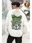Unisex Blink 182 Green Sırt Baskılı Kapüşonlu Sweatshirt, Oversize Rock Band Baskılı Hoodie 1