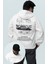 Oversize Gri Porsche 911 Gt3 Rs Sırt Baskılı Kapüşonlu Sweatshirt, Unisex Yarış Araba Temalı Hoodie 1