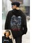 Unisex Metallica Skull Gitarist Sırt Baskılı Kapüşonlu Sweatshirt, Oversize Rock Band Baskılı Hoodie 1