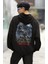 Unisex Metallica Skull Gitarist Sırt Baskılı Kapüşonlu Sweatshirt, Oversize Rock Band Baskılı Hoodie 3
