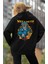 Unisex Ateşli Megadeth Sırt Baskılı Kapüşonlu Sweatshirt, Oversize Rock Band Baskılı Hoodie 3