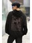 Unisex Vintage LED Zeppelin Sırt Baskılı Kapüşonlu Sweatshirt, Oversize Rock Band Baskılı Hoodie 3