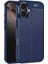 Apple iPhone 16 Kılıf Niss Silikon Deri Görünümlü Lacivert 1