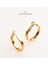 Çelik Kadın Küpe, Desenli Halka, Gold Renk, No:8 3