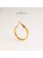 Çelik Kadın Küpe, Desenli Halka, Gold Renk, No:8 4