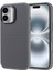 Apple iPhone 16 Plus Kılıf Karbon Fiber Dizayn Magsafeli Troy Kapak Gümüş 1