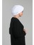 Beyaz Pratik Hazır Geçmeli Tesettür Bone Sandy Pileli Salaş 2121_42 4