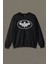 Siyah Unisex Sweatshirt Gym Fitness Batman Bodybuilding Sporcu Spor Baskılı Sweat 1