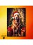 Tekli Dikey Kanvas Duvar Tablosu Yılbaşı si Noel Baba Kostümlü Golden 3
