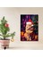 Tekli Dikey Kanvas Duvar Tablosu Yılbaşı si Noel Baba Kostümlü Sarı Kedi 1