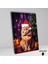 Tekli Dikey Kanvas Duvar Tablosu Yılbaşı si Noel Baba Kostümlü Sarı Kedi 2