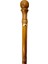 Topuz Başlı Gold Halkalı Kıvrımlı Kahverengi Baston No 01 2