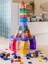 Mıknatıslı Manyetik Pimli Yapı Blokları 1 Araba Parçalı (70 Parça ) Magnetic Tiles Yeni Versiyon 1