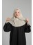 Bej Pratik Hazır Geçmeli Tesettür Eşarp Sandy Arkadan Çıtçıtlı Piliseli Hijab 2406_12 4