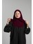 Bordo Pratik Hazır Geçmeli Tesettür Eşarp Sandy Arkadan Çıtçıtlı Piliseli Hijab 2406_16 4