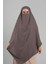 Koyu Vizon Pratik Hazır Geçmeli Tesettür Eşarp Krep Bağcıklı Sufle Hijab 2313_38 1