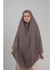 Koyu Vizon Pratik Hazır Geçmeli Tesettür Eşarp Krep Bağcıklı Sufle Hijab 2313_38 2