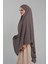 Koyu Vizon Pratik Hazır Geçmeli Tesettür Eşarp Krep Bağcıklı Sufle Hijab 2313_38 3