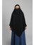 Siyah Pratik Hazır Geçmeli Tesettür Eşarp Krep Bağcıklı Çift Katlı Sufle Hijab 2314_01 1