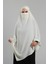 Ekru Pratik Hazır Geçmeli Tesettür Eşarp Krep Bağcıklı Sufle Hijab 2313_27 1