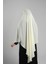 Ekru Pratik Hazır Geçmeli Tesettür Eşarp Krep Bağcıklı Sufle Hijab 2313_27 4