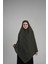 Haki Pratik Hazır Geçmeli Tesettür Eşarp Krep Bağcıklı Sufle Hijab 2313_09 1