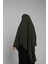 Haki Pratik Hazır Geçmeli Tesettür Eşarp Krep Bağcıklı Sufle Hijab 2313_09 4