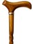 Gümüş Halkalı Kıvrımlı Kahverengi Baston NO04 2