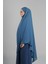 Bebe Mavisi Pratik Hazır Geçmeli Tesettür Eşarp Krep Bağcıklı Sufle Hijab 2313_11 2