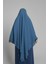 Bebe Mavisi Pratik Hazır Geçmeli Tesettür Eşarp Krep Bağcıklı Sufle Hijab 2313_11 3