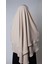 Bej Pratik Hazır Geçmeli Tesettür Eşarp Krep Bağcıklı Çift Katlı Sufle Hijab 2314_12 2