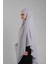 Gri Pratik Hazır Geçmeli Tesettür Eşarp Krep Bağcıklı Sufle Hijab 2313_15 3