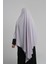 Gri Pratik Hazır Geçmeli Tesettür Eşarp Krep Bağcıklı Sufle Hijab 2313_15 4