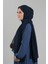 Lacivert Düz Klasik Şal Şifon Dikişli 202112_02 2