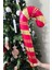 Kırmızı Gold Baston Şeker Folyo Balon Gold Detaylı Baston Şeker Yılbaşı Balonu 73 x 36 cm 2