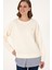 Kadın Krem Sweatshirt 50299007-VR071 3