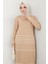 Garnili Merserize Triko Elbise Camel HM2602 4