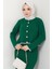 Çoban Dikişli Hırka ve Jile Triko Takım Zümrüt HM2613 2