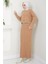 Çoban Dikişli Hırka ve Jile Triko Takım Camel HM2613 4