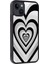 Iphone 14 Pro Aynalı Kalp Baskılı Telefon Kılıfı 2
